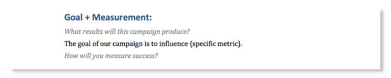 How are you going to measure your success?