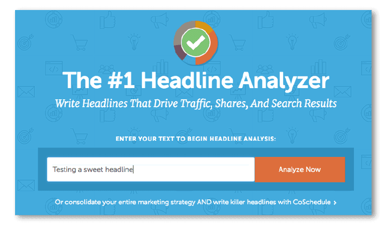 Homepage of Headline Analyzer