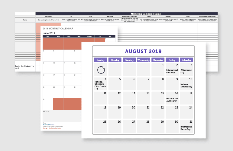 Retail Marketing Calendar Template Master of Documents