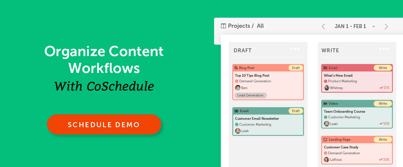 Schedule demo