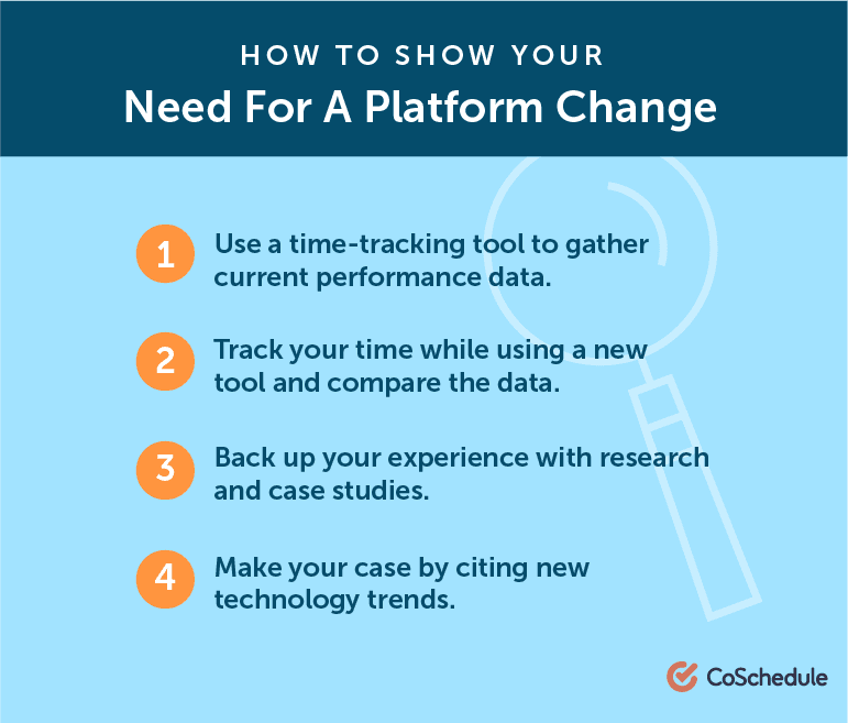 Cómo demostrar que necesita un cambio de plataforma
