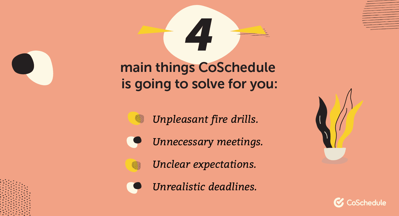 4 main things coschedule is going to save for you graphic