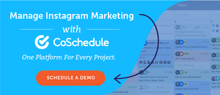 Manage Instagram Marketing With CoSchedule