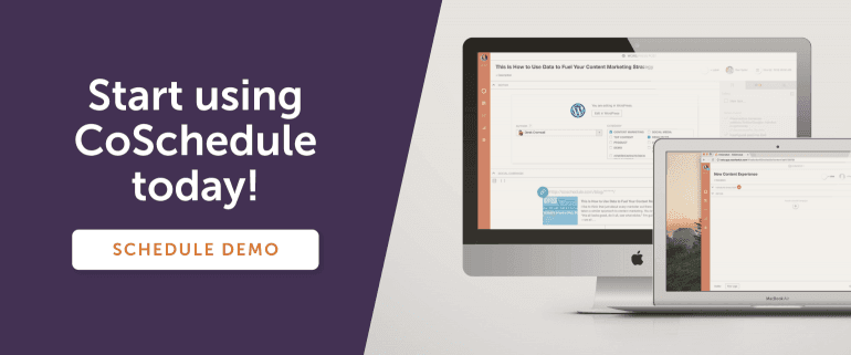 Schedule a Demo With CoSchedule