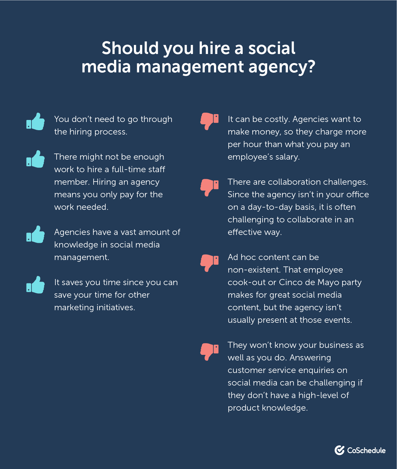 Pros and cons of hiring a social media manager