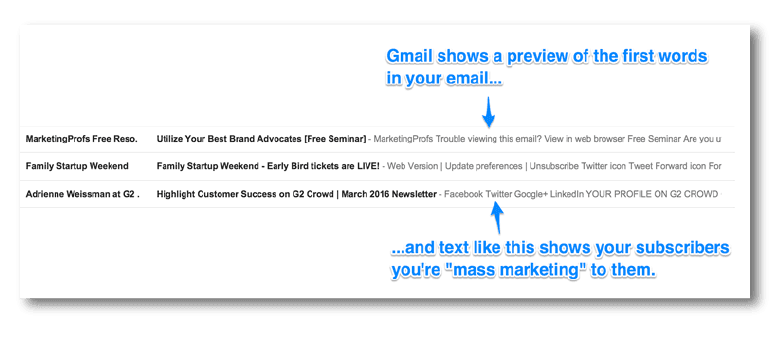 HTML enhanced emails in a Gmail inbox