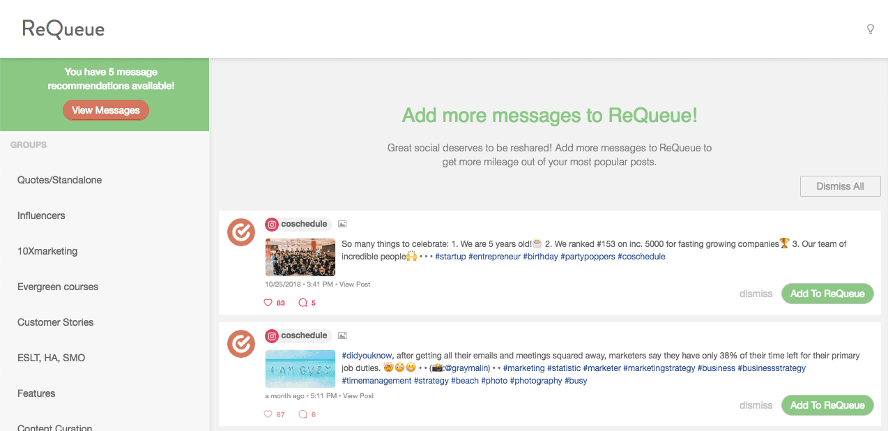 Get Started with ReQueue - CoSchedule Blog