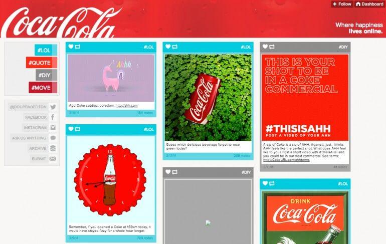 Visual content marketing examples - coca-cola