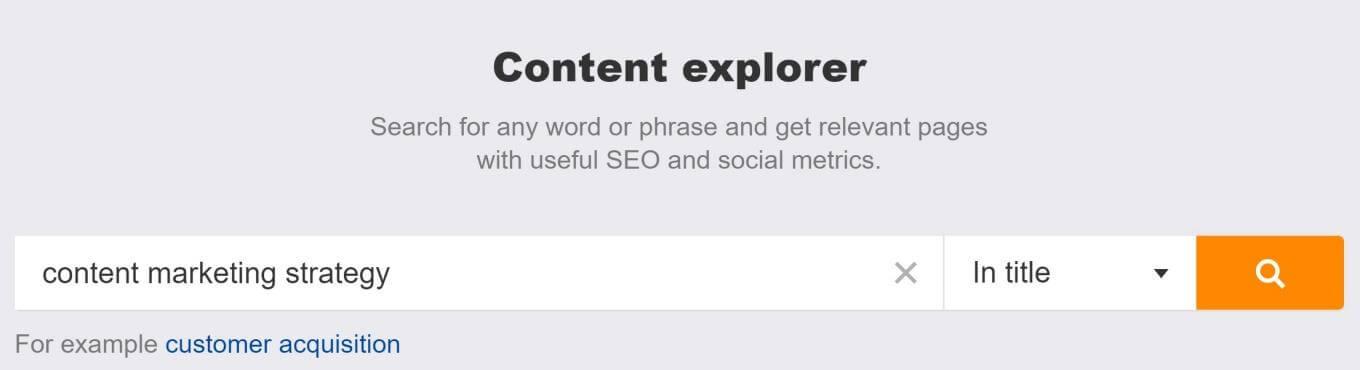 Content Explorer Search