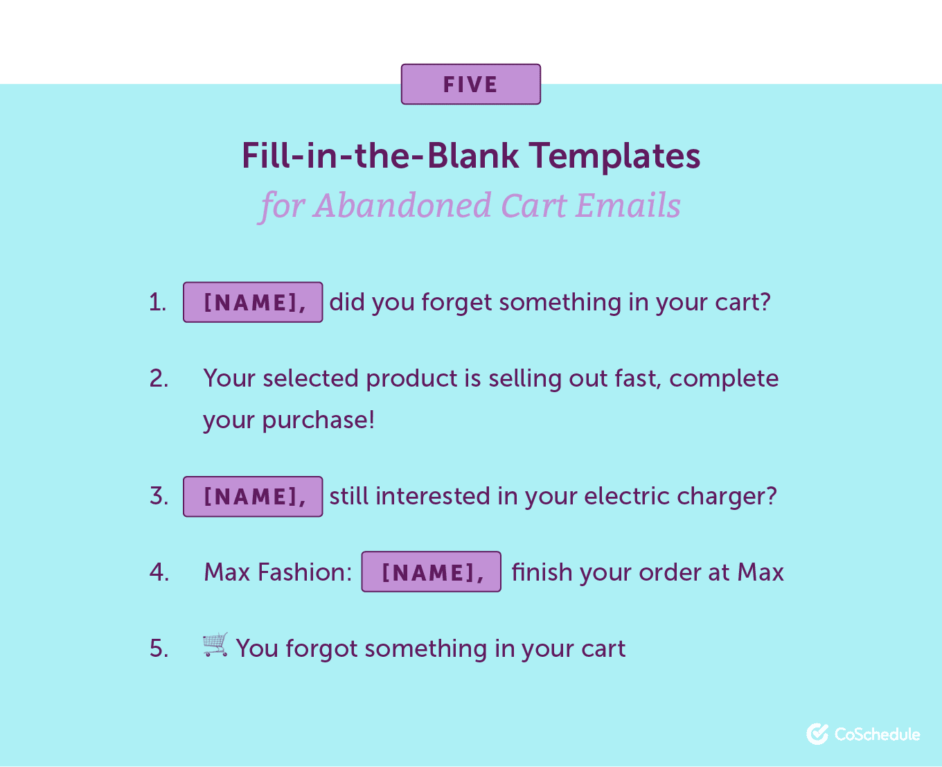 Five Fill in the Blank Templates for Abandoned Cart Emails