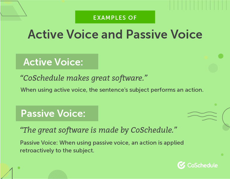 passive versus active voice