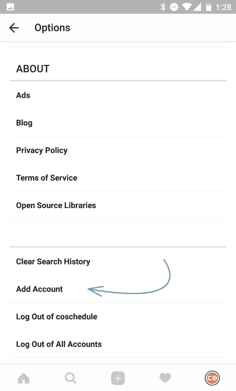 Click Add Account