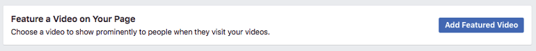 Where to find the Add Featured Video button
