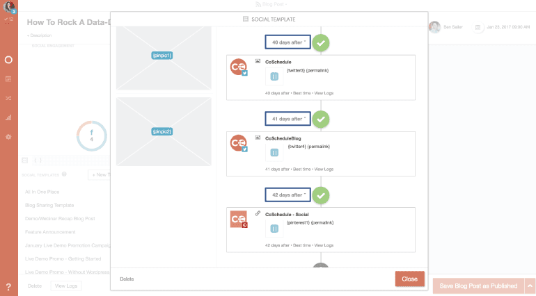 Add messages to social templates