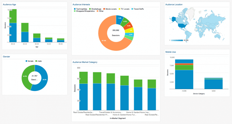 google analytics demographics dashboard