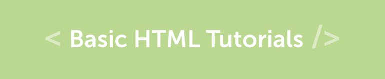 HTML Tutorial for Beginners section header