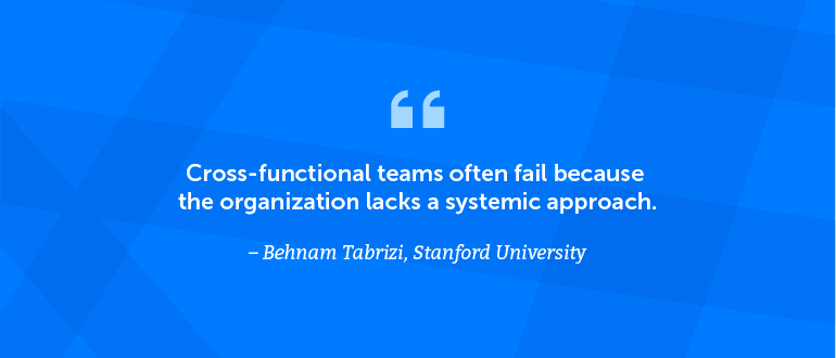 Cross-functional teams often fail because the organization lacks a systemic approach.