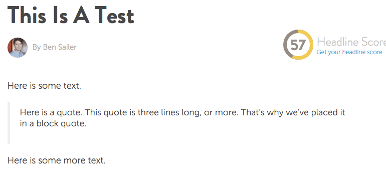 How block quotes appear on the CoSchedule blog