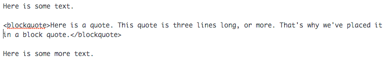How to make a block quote in HTML