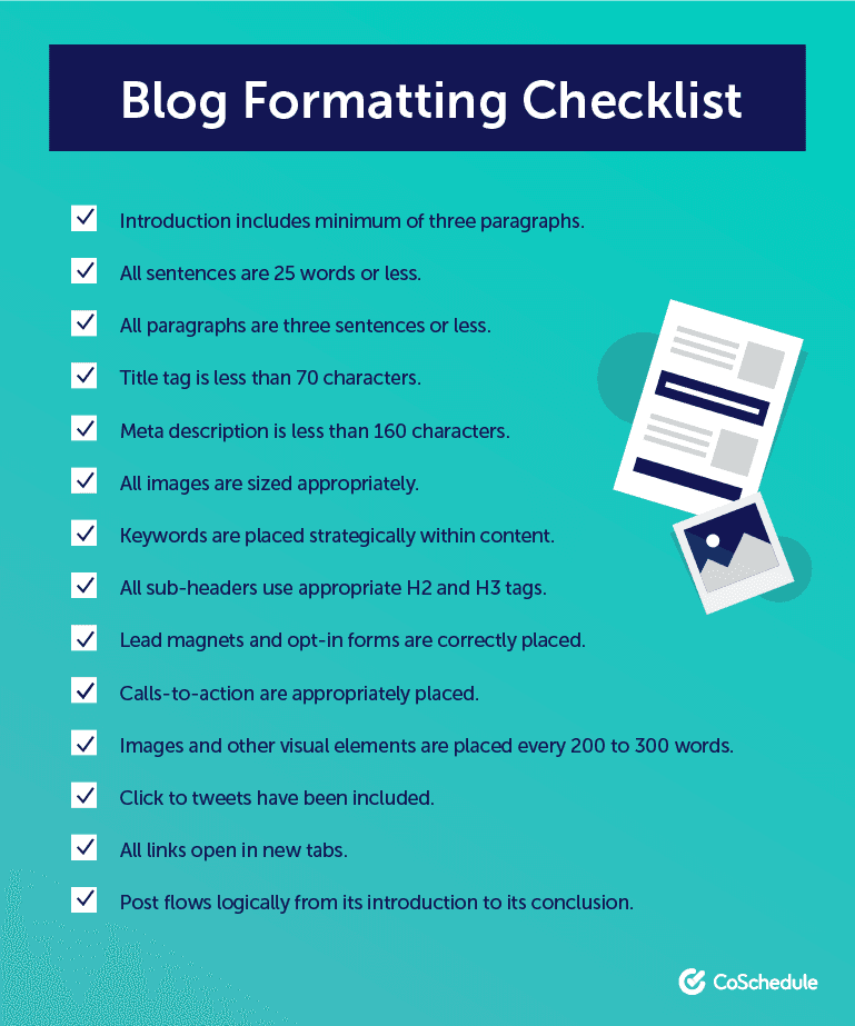 Blog Formatting Checklist