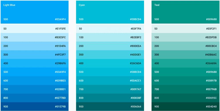 blog graphics color palette from Google