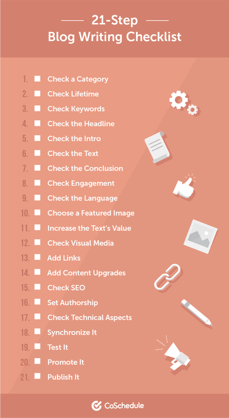 Complete 21-Step Blog Writing Checklist