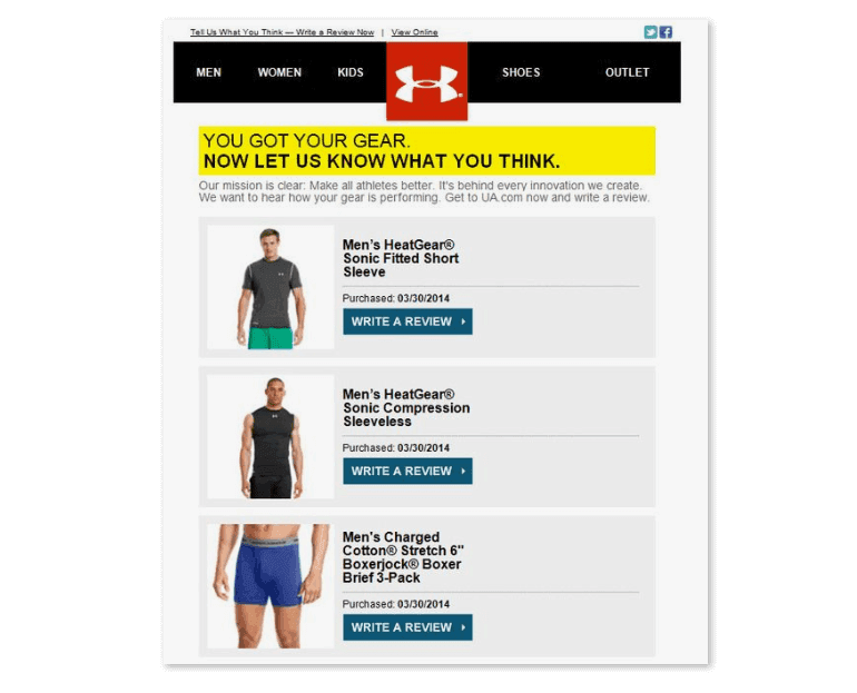 under armour customer service review