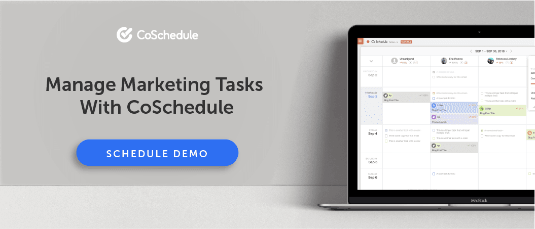 Manage marketing tasks with CoSchedule
