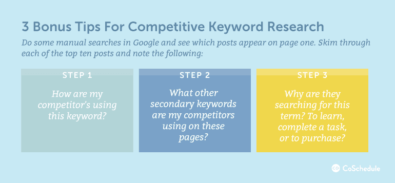 3 Bonus Tips For Competitive Keyword Research