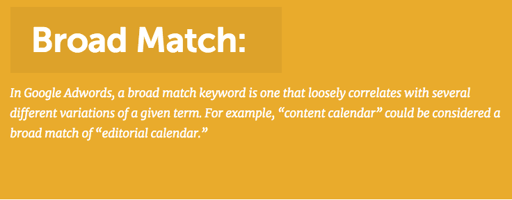 What Does Broad Match Mean - Definition and Examples ...