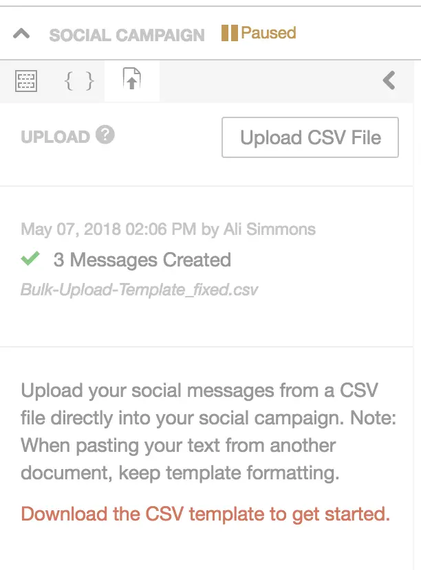 CSV Upload