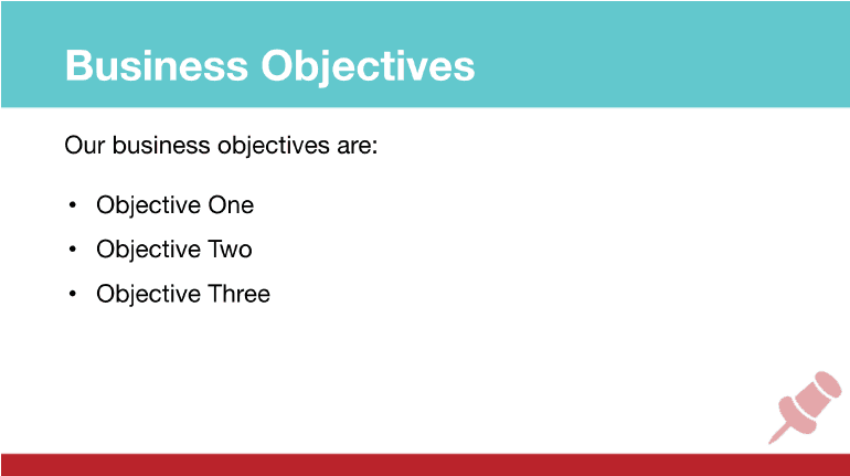 Pinterest Marketing Strategy: Objectives Slide