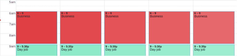 Writing schedule calendar spreadsheet