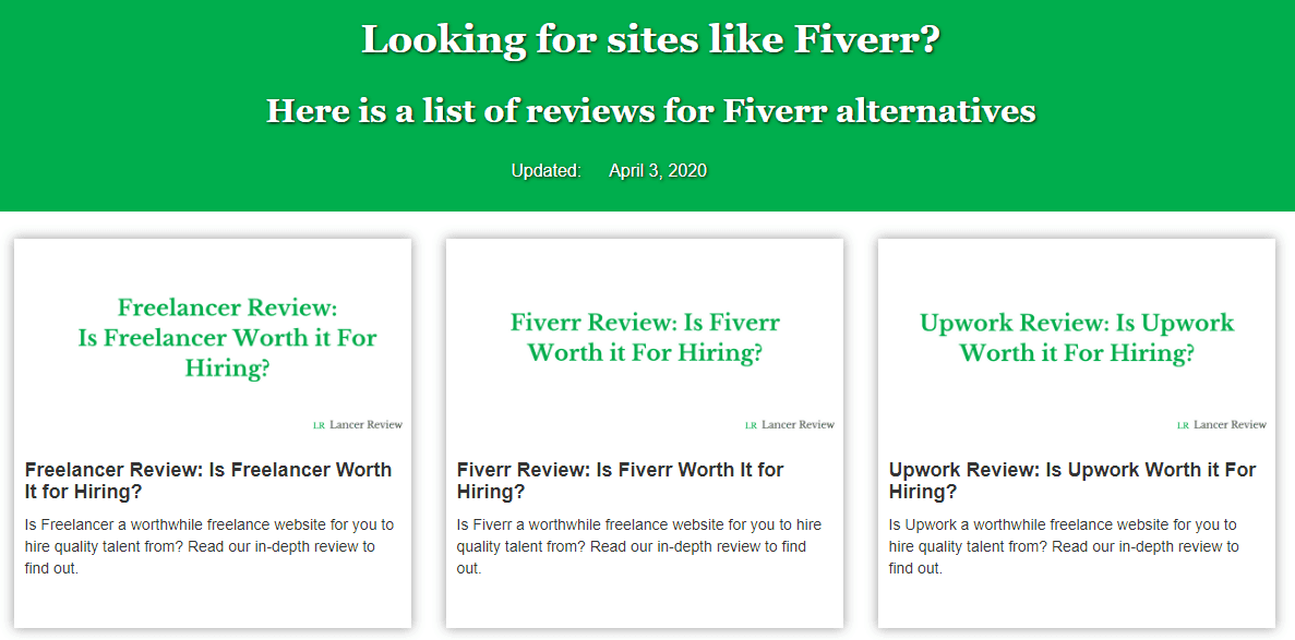 Recommendations for sites that are similar to Fiverr
