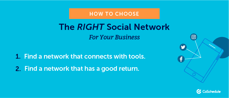 List of tips for choosing the right social networks