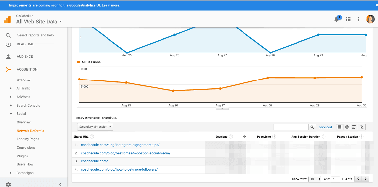 Find Instagram referral traffic in Google Analytics