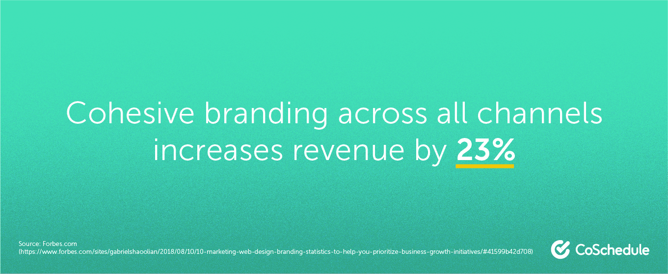 Cohesive branding across all channels increases revenue