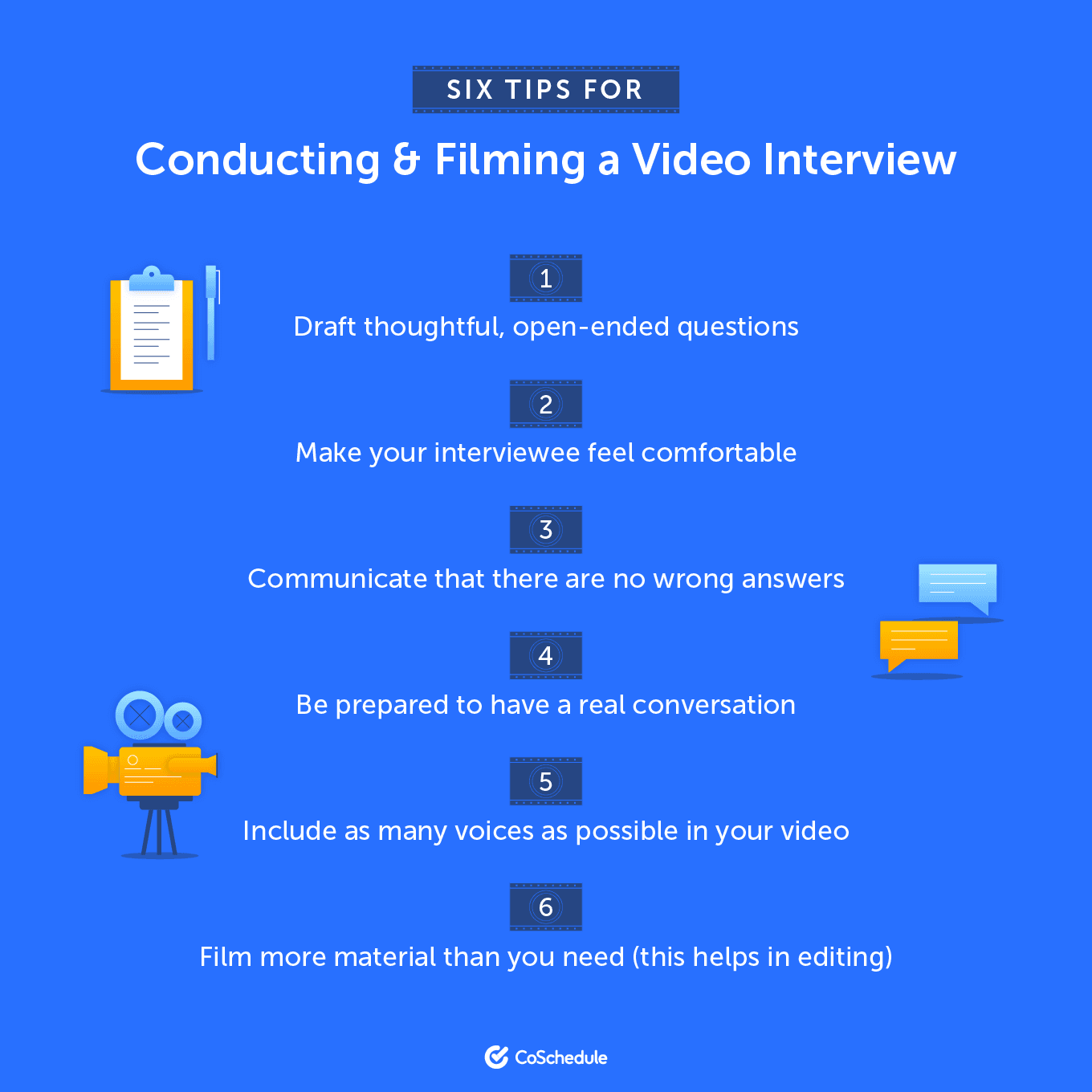 Six tips for conducting and filming a video interview