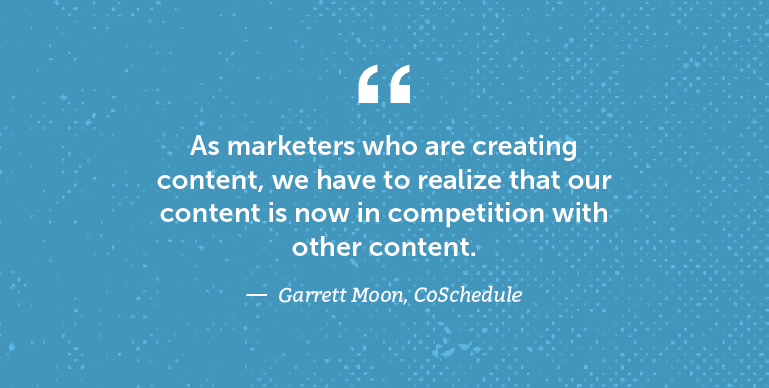 As marketers who are creating content ...
