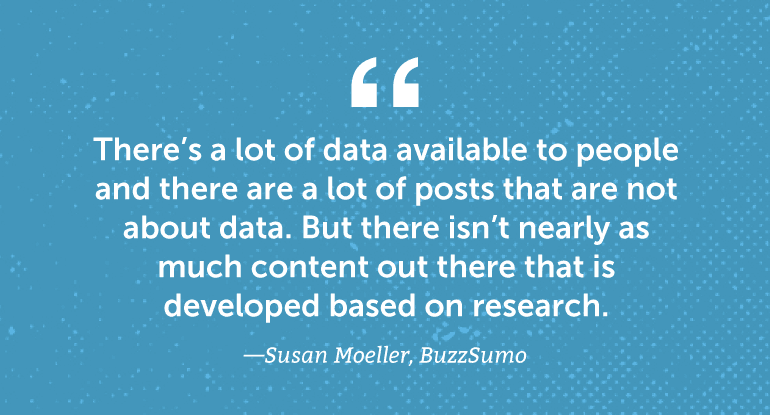 There's a lot of data available to people and there are a lot of posts that are not about data.