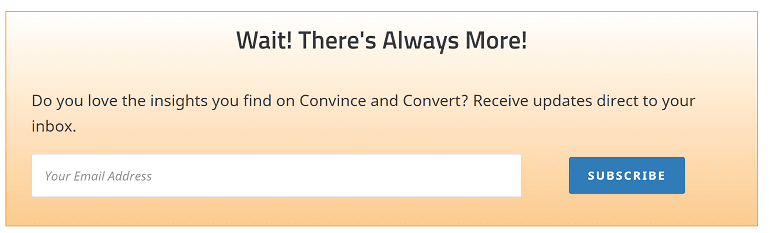 Example of a CTA from Convince and Convert