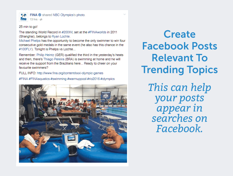 Create Facebook posts that are relevant to trending topics