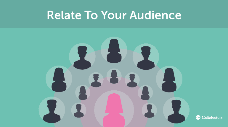 relate to your audience when creating content
