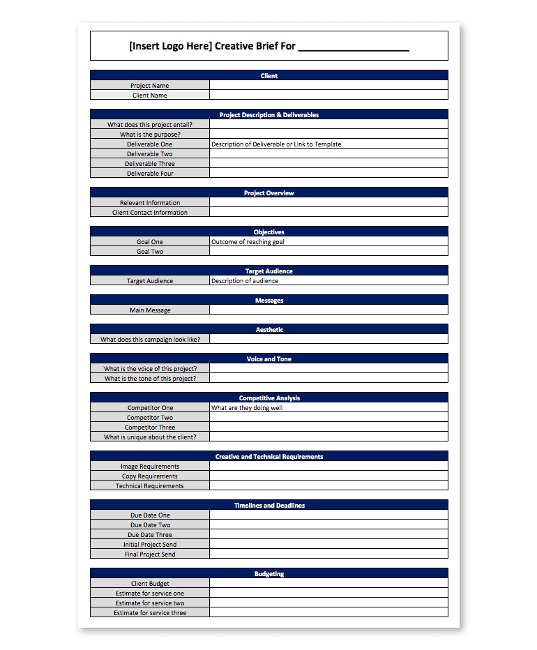 The Best Way To Write A Creative Brief With Helpful Templates