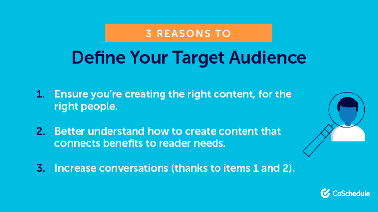List of 3 Reasons to Define Your Target Audience