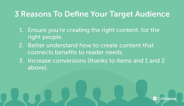 3 Reasons to Define a Target Audience