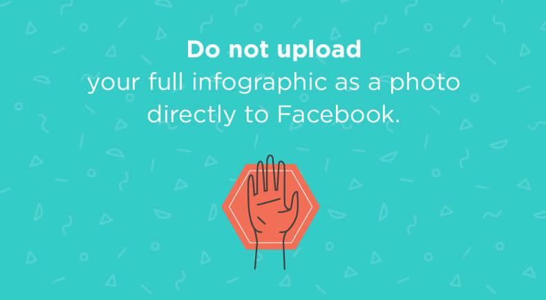 Do not upload your full infographic as a photo directly to Facebook