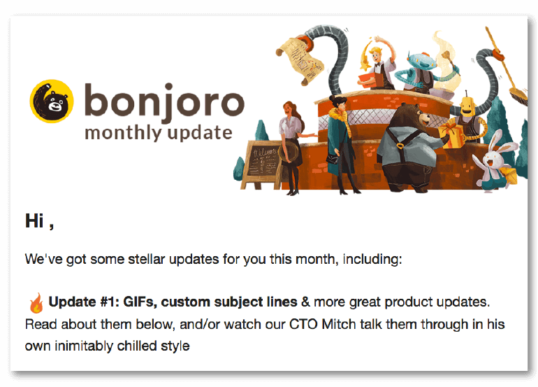 Sample email intro from Bonjoro