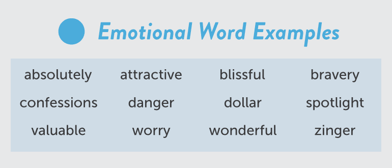Examples of emotional words