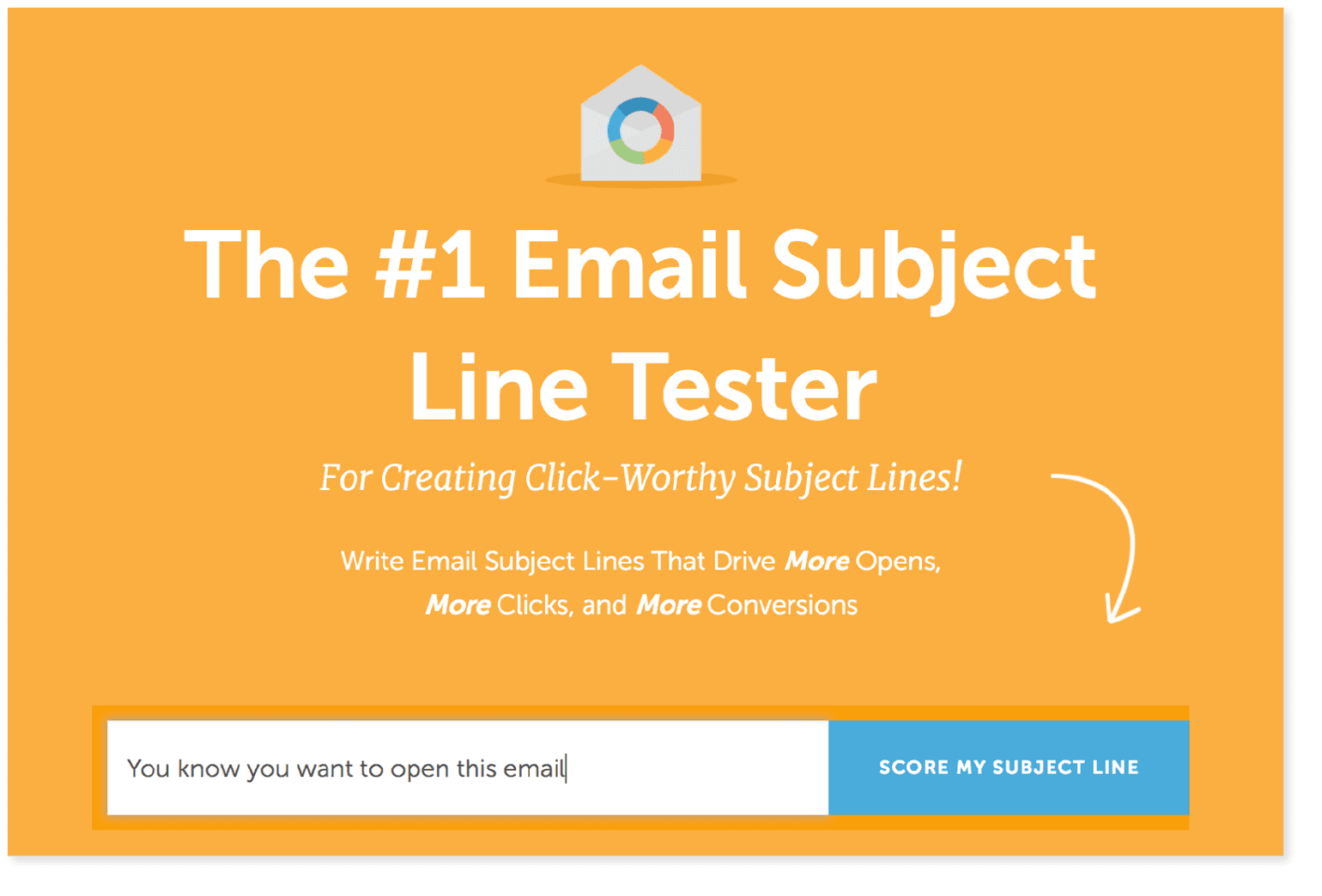 Example from the email subject line tester